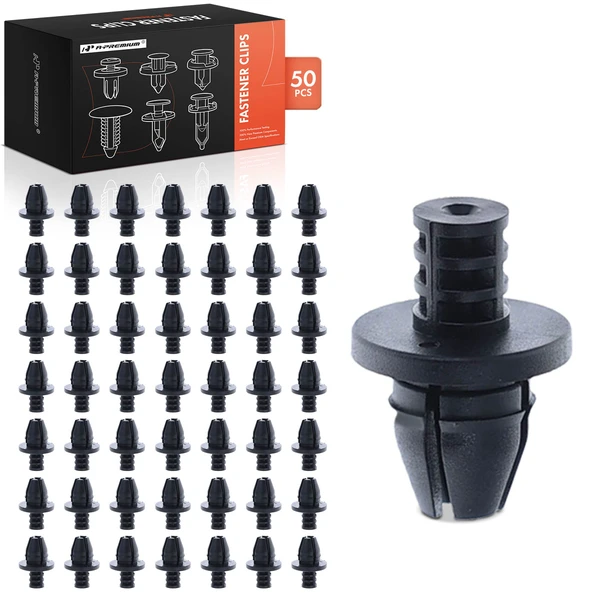 2009-2016 Audi A4 50 Pcs 10.5mm Nylon Black Fender End Plate Retainer A-Premium APRCF2098