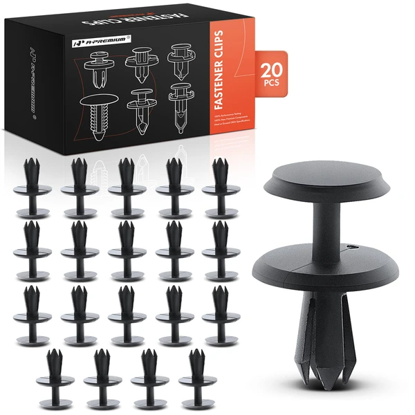 20 Pcs 5mm Nylon Black Front Suspension Shield Retainer A-Premium APRCF2099