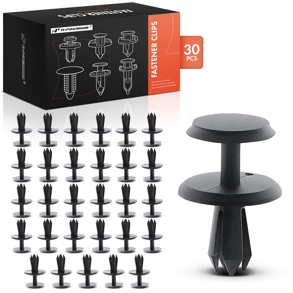 30 Pcs 5mm Nylon Black Front Suspension Shield Retainer A-Premium APRCF2100