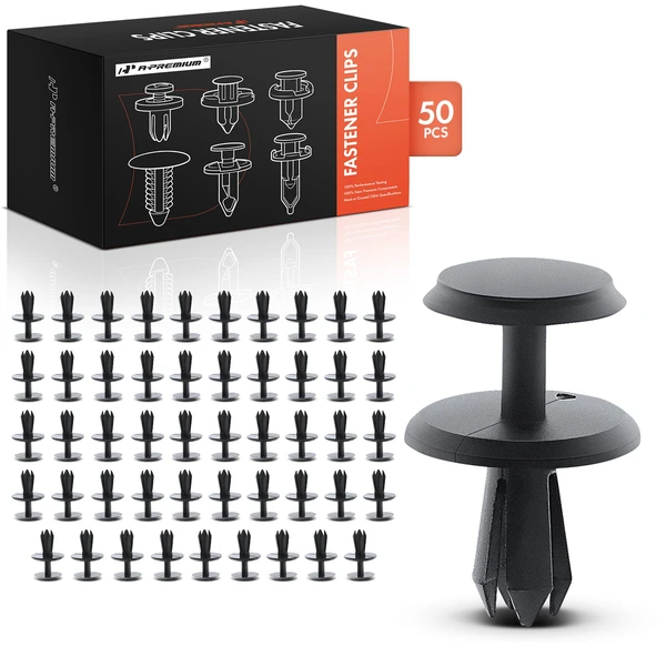 50 Pcs 5mm Nylon Black Front Suspension Shield Retainer A-Premium APRCF2101