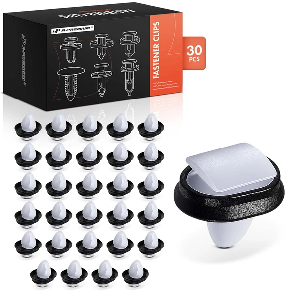 2014-2018 Ram ProMaster 2500 30 Pcs Nylon White Body Side Molding Clip A-Premium APRCF2109