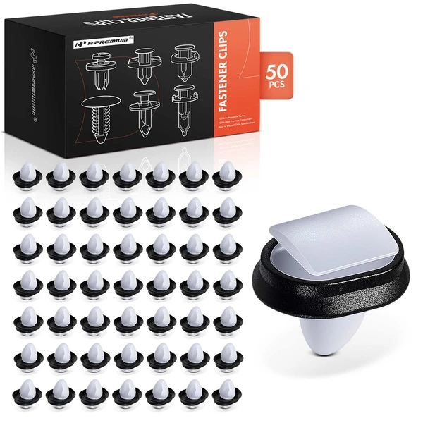 2014-2018 Ram ProMaster 2500 50 Pcs Nylon White Body Side Molding Clip A-Premium APRCF2110