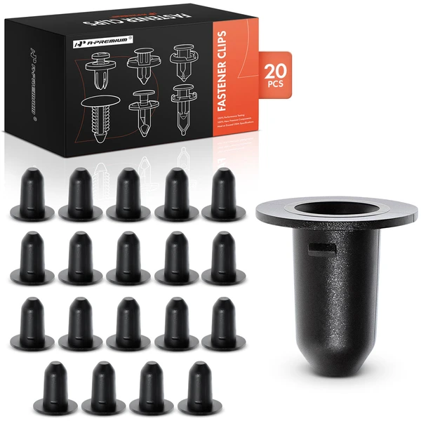 20 Pcs Nylon Black Wheel Well Opening Grommet A-Premium APRCF2123