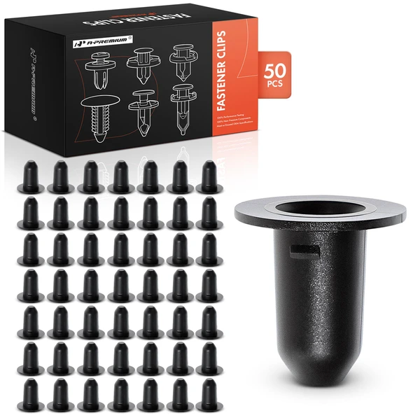 50 Pcs Nylon Black Wheel Well Opening Grommet A-Premium APRCF2125