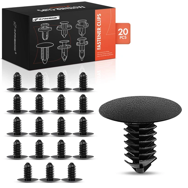 20 Pcs Nylon Black Interior Trim Panel & Cowl Cover Retainer A-Premium APRCF2129