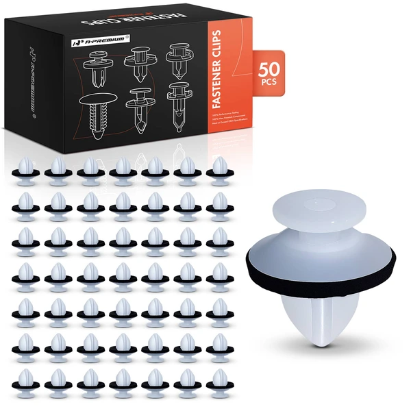 50 Pcs Nylon White Door Panel Retainer Clip A-Premium APRCF2137