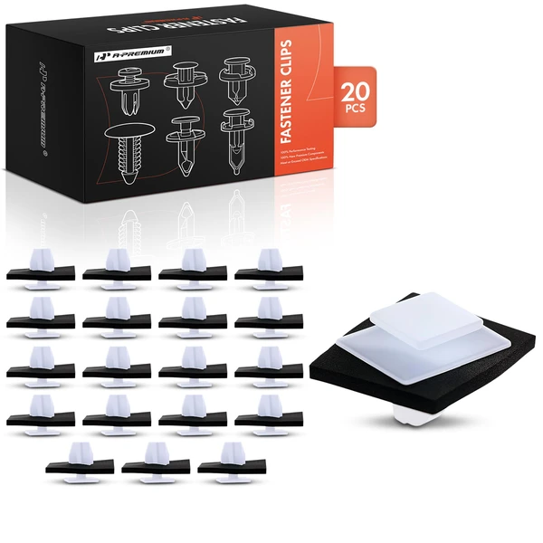 20 Pcs Nylon White Molding Clip A-Premium APRCF2171