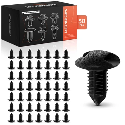 50 Pcs 8mm Nylon Trunk Side Trim Retainer Fastener Clips