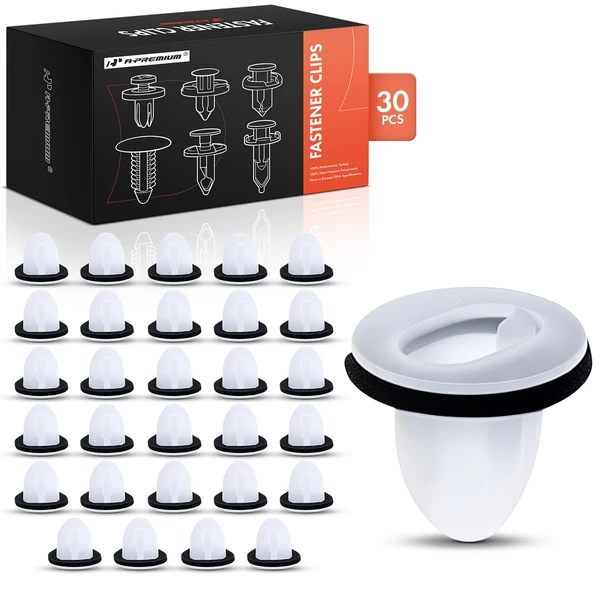 30 Pcs Nylon Natural Rear Combination Tail Light Guide Grommet with Sealer A-Premium APRCF2199