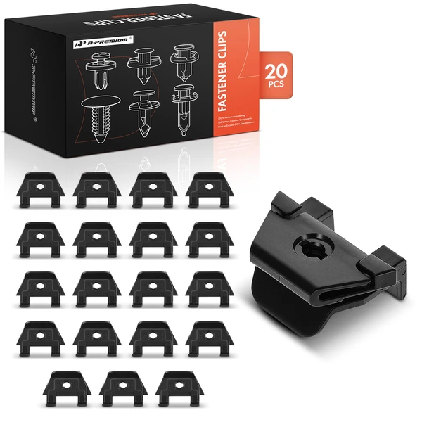 20 Pcs Nylon Black Fender Liner Retainer A-Premium APRCF2201