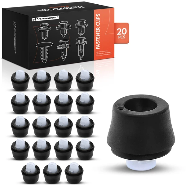 2012-2015 Scion iQ 20 Pcs Nylon & Rubber Black Rear Door Rubber Bumper Retainer Clip A-Premium APRCF2204