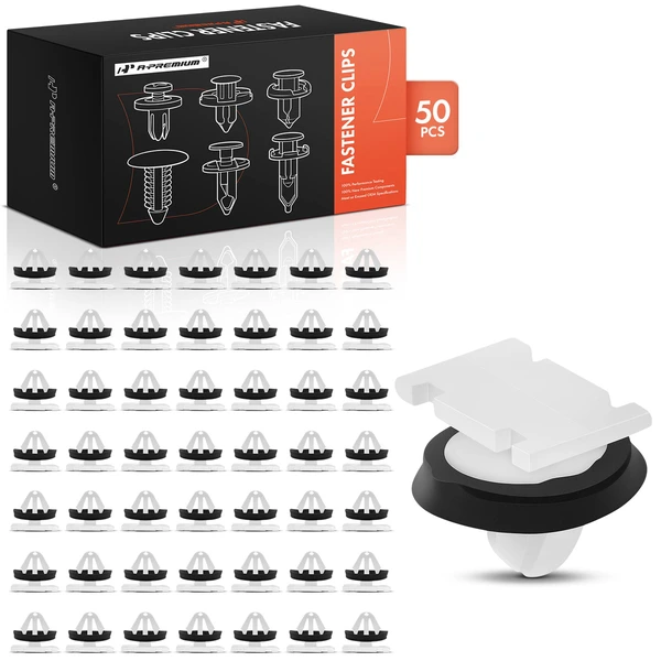 2019-2021 GMC Sierra 1500 50 Pcs 9mm Nylon White Body Side & Exterior Trim Molding Clip A-Premium APRCF2209