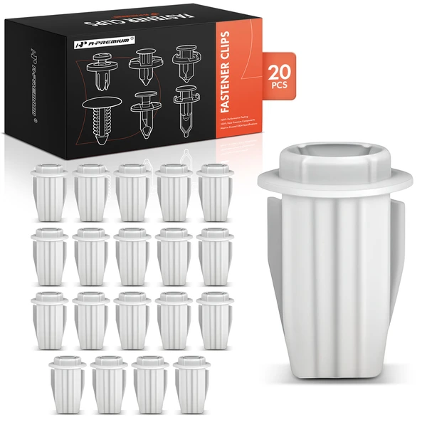 20 Pcs Nylon Natural Front Bumper Screw Grommet A-Premium APRCF2210