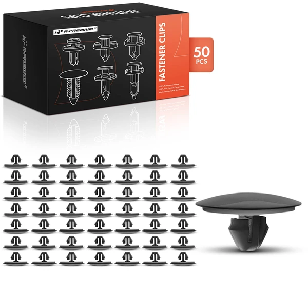 2012-2015 Scion iQ 50 Pcs 8mm Nylon Black Front Fender Retaining Clip A-Premium APRCF2215