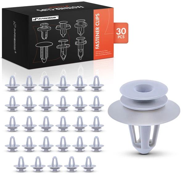 30 Pcs Nylon Gray Headliner Retainer A-Premium APRCF2220
