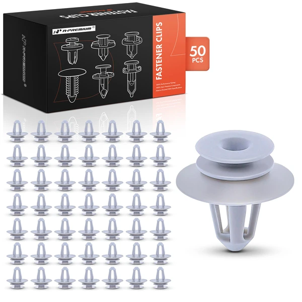 50 Pcs Nylon Gray Headliner Retainer A-Premium APRCF2221