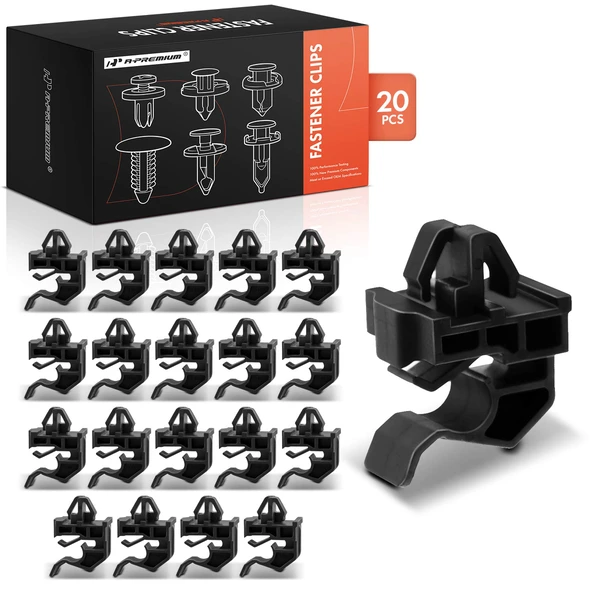 20 Pcs Nylon Black Hood Prop Rod Clip A-Premium APRCF2243