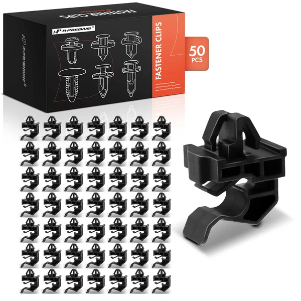 50 Pcs Nylon Black Hood Prop Rod Clip A-Premium APRCF2245