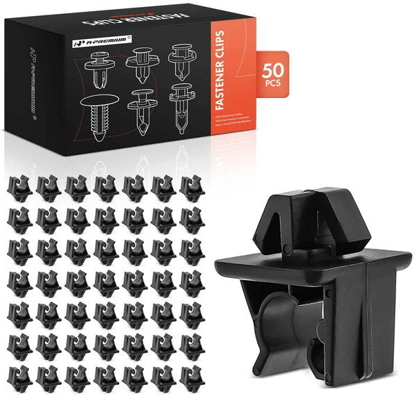 1993-2001 Hyundai Sonata 50 Pcs Nylon Black Hood Prop Rod Clip A-Premium APRCF2248