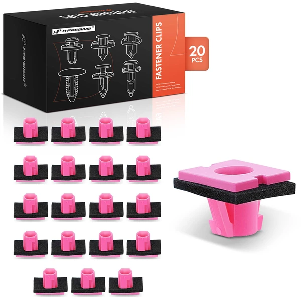 20 Pcs Nylon Pink Side Garnish Molding Clip A-Premium APRCF2249