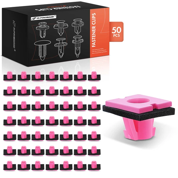 50 Pcs Nylon Pink Side Garnish Molding Clip A-Premium APRCF2251