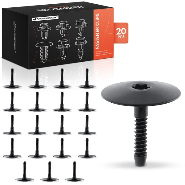 20 Pcs Nylon Black Side Shield & Trim Retainer A-Premium APRCF2252