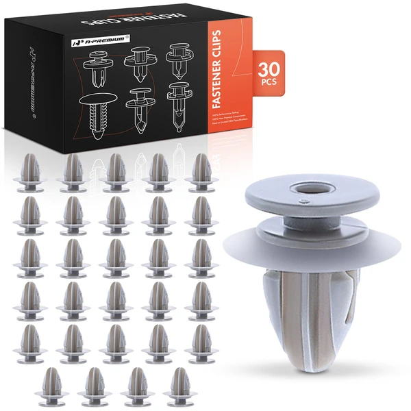 30 Pcs Nylon Gray Wheel Arch Molding Retainer A-Premium APRCF2262