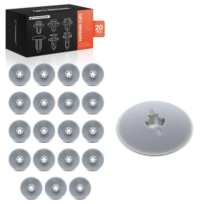 20 Pcs Nylon Gray Sound Insulation Grommet Fastener Clips Push-Buttons