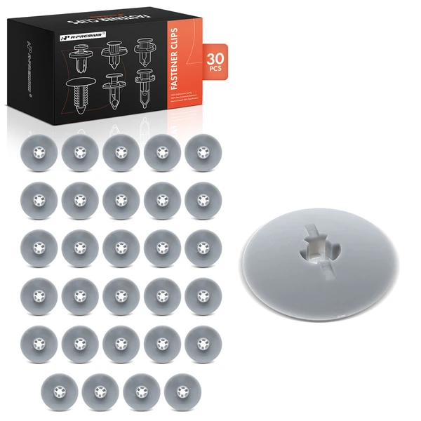 30 Pcs Nylon Gray Sound Insulation Grommet A-Premium APRCF2298