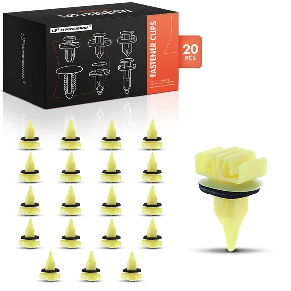 2001-2005 Toyota RAV4 20 Pcs Nylon Yellow Rocker Molding Clip A-Premium APRCF2300