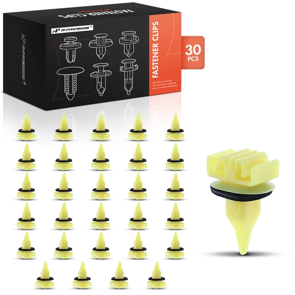 2001-2005 Toyota RAV4 30 Pcs Nylon Yellow Rocker Molding Clip A-Premium APRCF2301