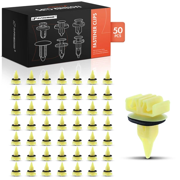 2001-2005 Toyota RAV4 50 Pcs Nylon Yellow Rocker Molding Clip A-Premium APRCF2302