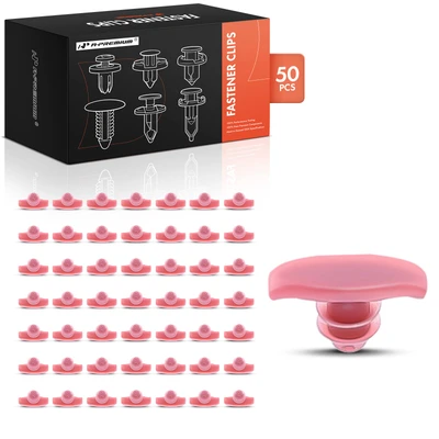 50 Pcs 5.5mm Nylon Red Weatherstrip Retainer Clip