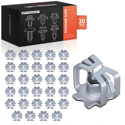 30 Pcs M6-1.0 Zinc Headlight Specialty Nut Push-In