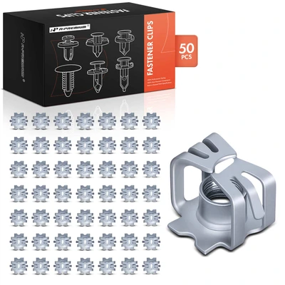 50 Pcs M6-1.0 Zinc Headlight Specialty Nut Push-In