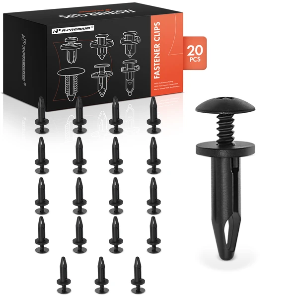 20 Pcs 6mm Nylon Black A-Premium APRCF005