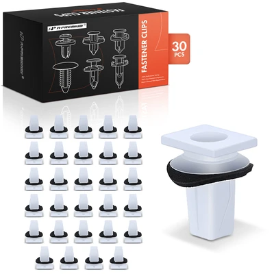 30 Pcs 8.5 x 8.5mm Nylon Bumper Bracket Screw Grommet Clips with Sealer