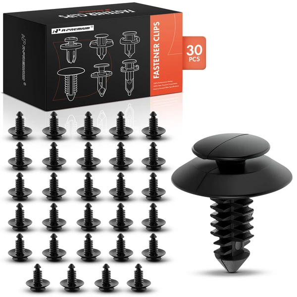 1981-2025 Ford Mustang 30 Pcs Nylon Black Door Trim Panel Retainer A-Premium APRCF2328