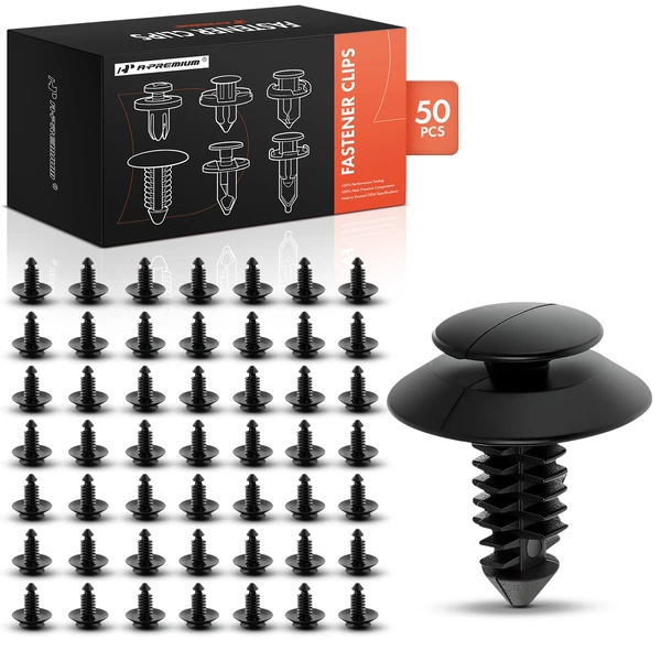 50 Pcs Nylon Black Door Trim Panel Retainer A-Premium APRCF2329