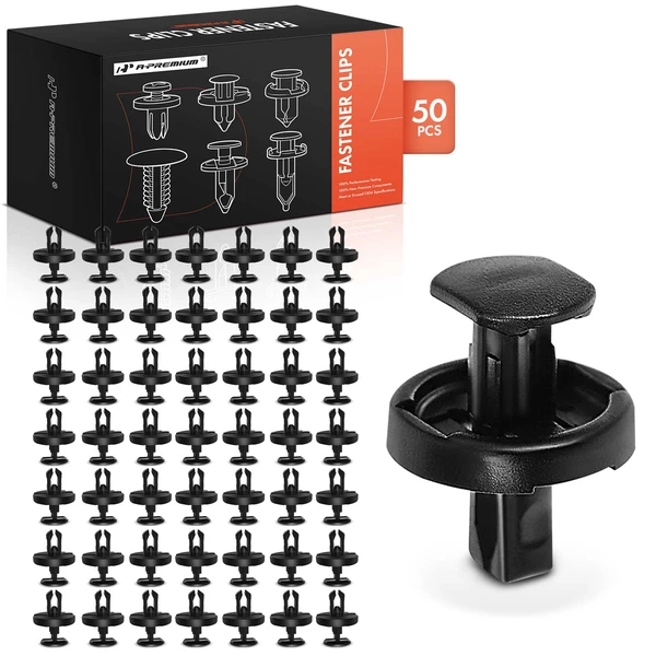 2023-2024 Toyota GR Corolla 50 Pcs 7mm Nylon Black Bumper Cover & Radiator Support & Under Cover & Wheel Opening A-Premium APRCF2332