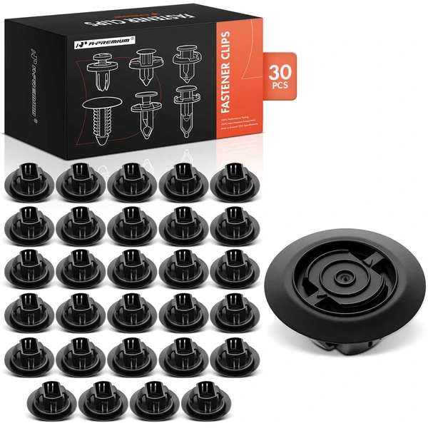 30 Pcs 22mm Nylon Black Rocker Molding Retainer A-Premium APRCF2334