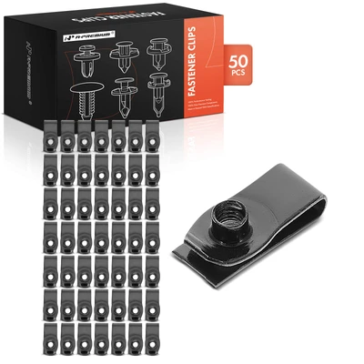 50 Pcs M6-1.0 Screw Size Steel U Nut