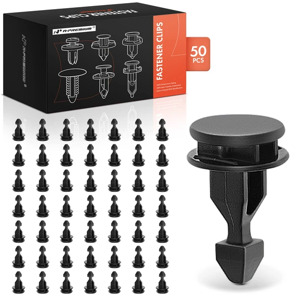 50 Pcs Nylon Black Engine Cover Retainer A-Premium APRCF2350