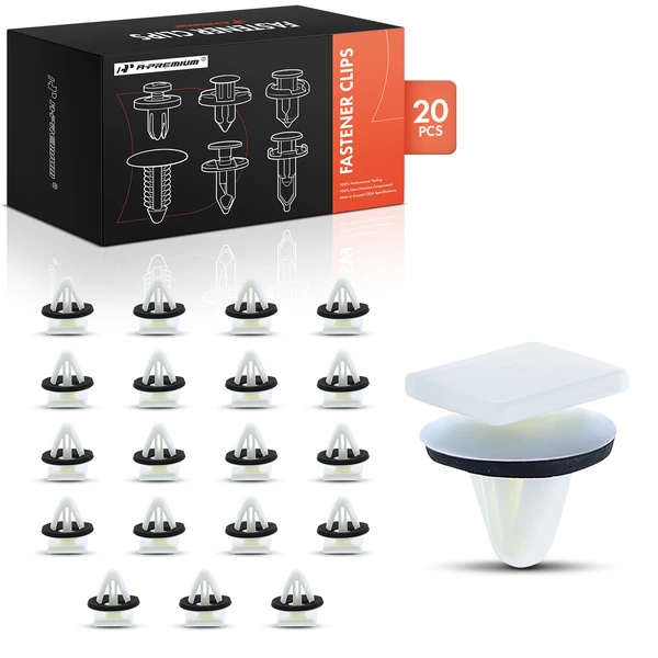 20 Pcs Nylon White Molding Clip A-Premium APRCF2351