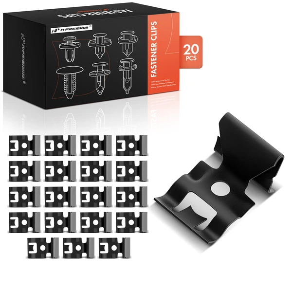 1957 Chevrolet Two-Ten Series 20 Pcs Metal Black Window Reveal Molding Clip A-Premium APRCF2363