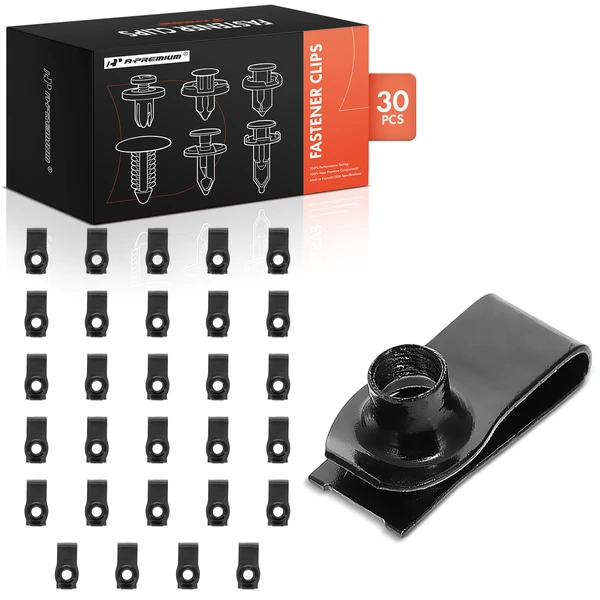 1988-1999 Chevrolet K1500 30 Pcs Metal Black U-Nut A-Premium APRCF2367