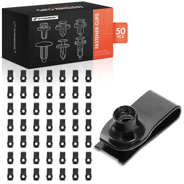 1988-1999 Chevrolet K1500 50 Pcs Metal Black U-Nut A-Premium APRCF2368