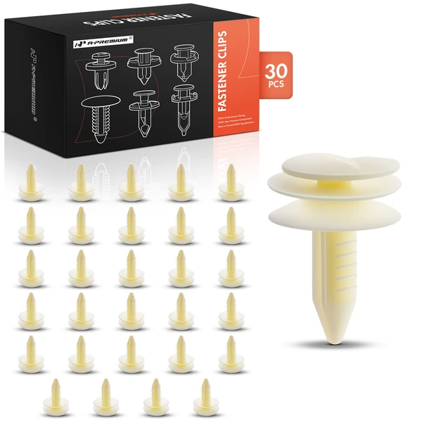 30 Pcs Nylon White Door Trim Panel Retainer A-Premium APRCF2388