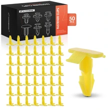 2017-2019 Nissan TITAN 50 Pcs 6mm Nylon Yellow Door Insulator Clip A-Premium APRCF2404