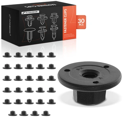30 Pcs M4.8-1.61 Nylon Hex Head Retainer Clips Nut Self-Threading